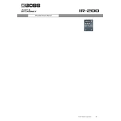 Boss IR-200 IR Loader manual cover