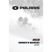 Polaris 600 Indy 2019 manual cover