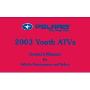 Polaris 2003 Youth ATV manual cover