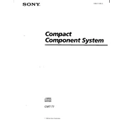 Sony CMT-T1 manual cover