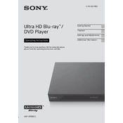 Sony UBP-X1100ES manual cover