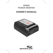 Whistler XP600i Power Inverter manual cover