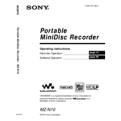 Sony MZ-N10 manual cover