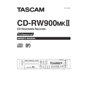 Tascam CD-RW900MKII manual cover