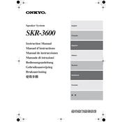 Onkyo SKR 3600 manual cover