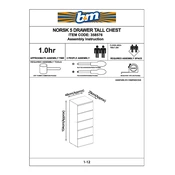 Norsk B&M 5 Drawer Tall Chest 358576 manual cover