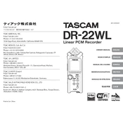 Tascam DR-22WL manual cover