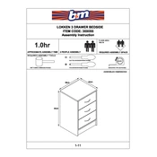 Lokken B&M 3 Drawer Bedside 369086 manual cover