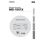 Onkyo MD 105TX manual cover