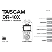 Tascam DR-40X manual cover