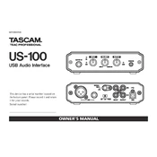 Tascam US-100 manual cover