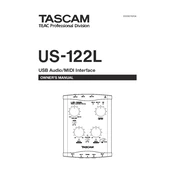 Tascam US-122L manual cover