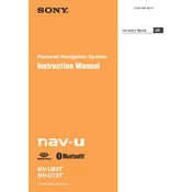 Sony NV-U73T manual cover