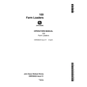 John Deere 100 Farm Loader manual cover