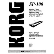 KORG SP-100 manual cover