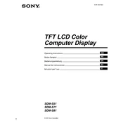 Sony SDM-S51 manual cover