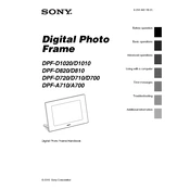 Sony DPF A710 manual cover