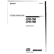 Sony CFD-758 manual cover