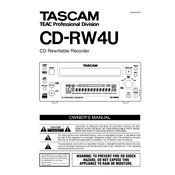 Tascam CD-RW4U manual cover