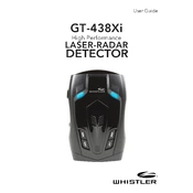 Whistler GT438Xi High Performance Laser Radar Detector manual cover