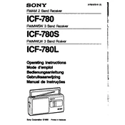 Sony ICF-780 manual cover