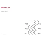 Pioneer VSX-830-K -S manual cover