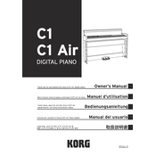 KORG C1 Air manual cover