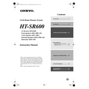 Onkyo HT SR600 manual cover