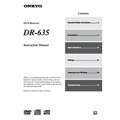 Onkyo DR 635 manual cover