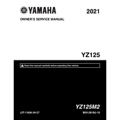 Yamaha YZ125M2 YZ125 2021 manual cover