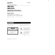 Sony SRS AC91 manual cover