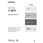 Onkyo T 4070 manual cover