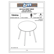 Michigan B&M Side Table 369476 manual cover