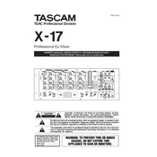 Tascam X-17 manual cover