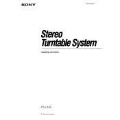 Sony PS-LX49 manual cover