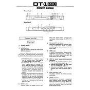 KORG DT-1 Pro manual cover