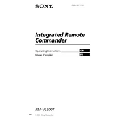 Sony RM-VL600T manual cover