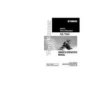 Yamaha XL700 Waverunner 2002 manual cover