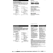 Sony XM-4520 manual cover