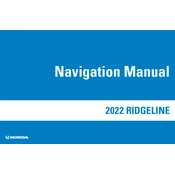 Honda Ridgeline 2022 manual cover