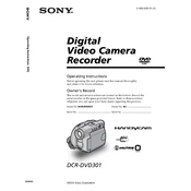 Sony DCR-DVD301 manual cover