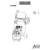 Karcher G 2700 manual cover