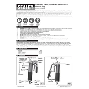 Sealey AK48 Grease Gun manual cover