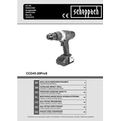 Scheppach CCD45-20ProS 5909221900 Drill manual cover