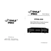 Pyle PPEQ200 Equalizer manual cover