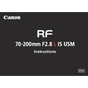 Canon RF 70-200mm F2.8 L IS USM manual cover