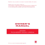 Honda Pioneer SXS1000 CREW M6D Deluxe 2024 UTV manual cover