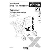 Scheppach WOX D 700 Black Edition 15300907 Saw manual cover