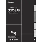 Yamaha Portable Grand DGX-650 Piano