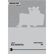 Sencor SLE 40F60TCS Television manual cover